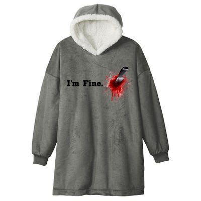 I'm Fine Bloody Gift Hooded Wearable Blanket