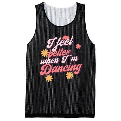 I Feel Better When Im Dancing Love Line Gift Mesh Reversible Basketball Jersey Tank