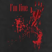 I'm Fine Bloody Halloween 7 Panel Mesh Trucker Snapback Hat