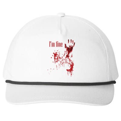 I'm Fine Bloody Halloween Snapback Five-Panel Rope Hat