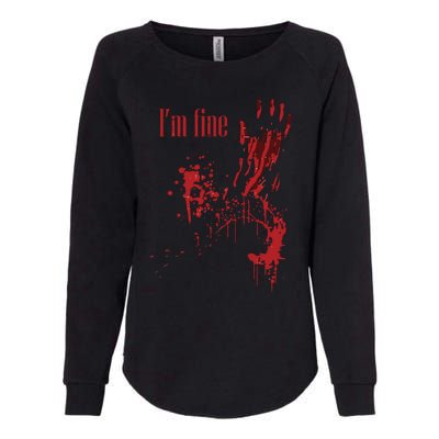 I'm Fine Bloody Halloween Womens California Wash Sweatshirt