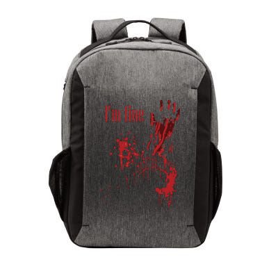 I'm Fine Bloody Halloween Vector Backpack