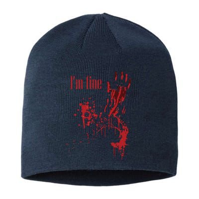 I'm Fine Bloody Halloween Sustainable Beanie