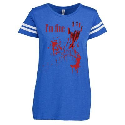 I'm Fine Bloody Halloween Enza Ladies Jersey Football T-Shirt