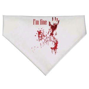 I'm Fine Bloody Halloween USA-Made Doggie Bandana