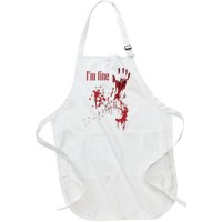 I'm Fine Bloody Halloween Full-Length Apron With Pockets