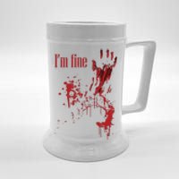 I'm Fine Bloody Halloween Beer Stein