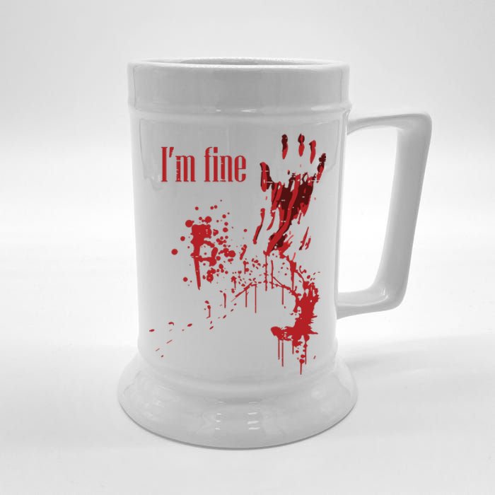 I'm Fine Bloody Halloween Beer Stein