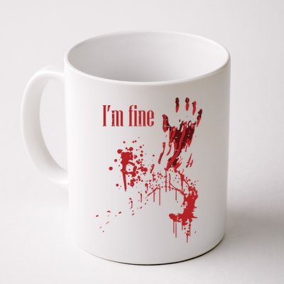 I'm Fine Bloody Halloween Mug