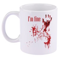 I'm Fine Bloody Halloween 11oz C Handle Ceramic Mug
