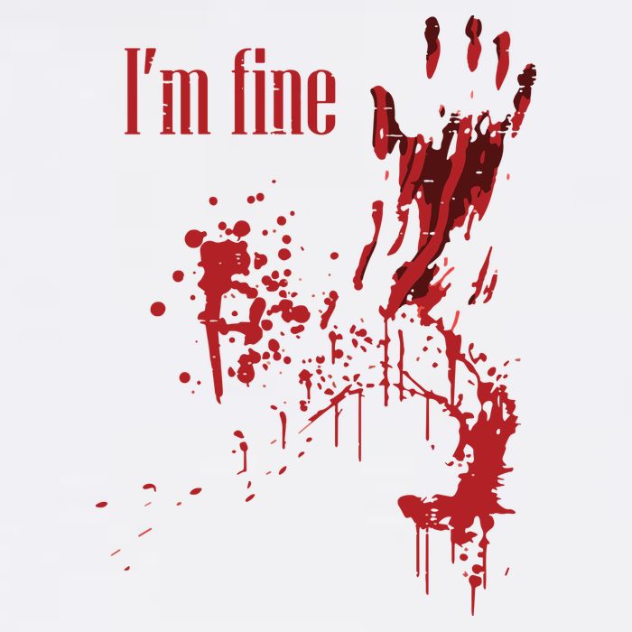 I'm Fine Bloody Halloween 11oz C Handle Ceramic Mug