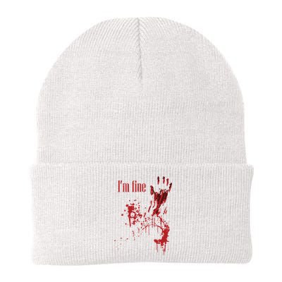 I'm Fine Bloody Halloween Knit Cap Winter Beanie