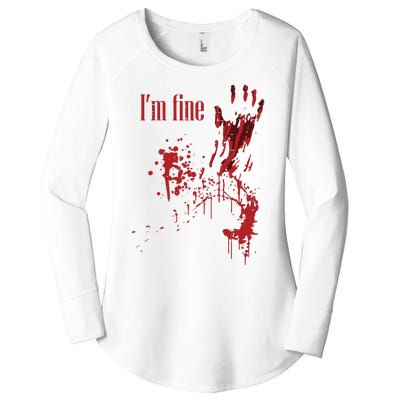 I'm Fine Bloody Halloween Women's Perfect Tri Tunic Long Sleeve Shirt