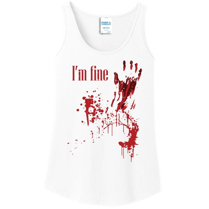 I'm Fine Bloody Halloween Ladies Essential Tank