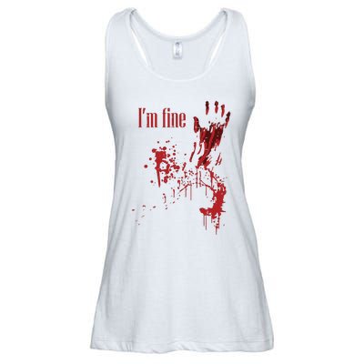 I'm Fine Bloody Halloween Ladies Essential Flowy Tank