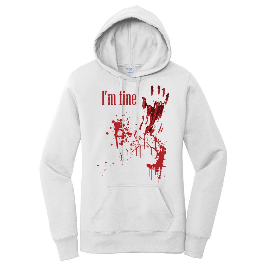 I'm Fine Bloody Halloween Women's Pullover Hoodie