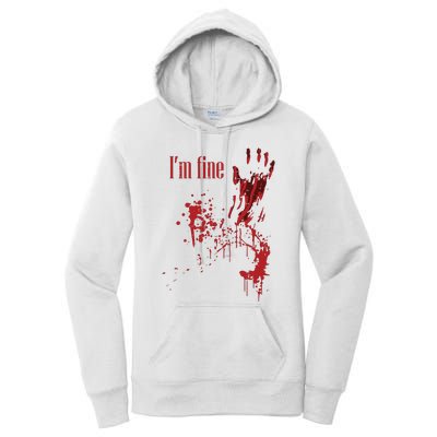 I'm Fine Bloody Halloween Women's Pullover Hoodie