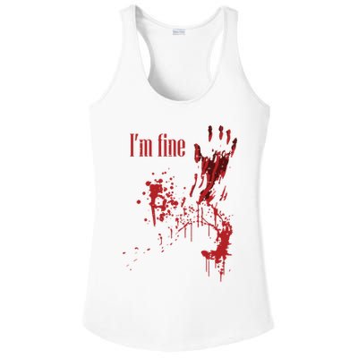 I'm Fine Bloody Halloween Ladies PosiCharge Competitor Racerback Tank