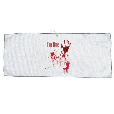 I'm Fine Bloody Halloween Large Microfiber Waffle Golf Towel