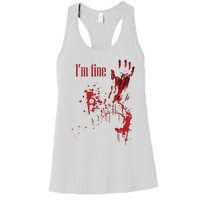 I'm Fine Bloody Halloween Women's Racerback Tank