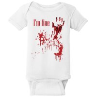 I'm Fine Bloody Halloween Baby Bodysuit