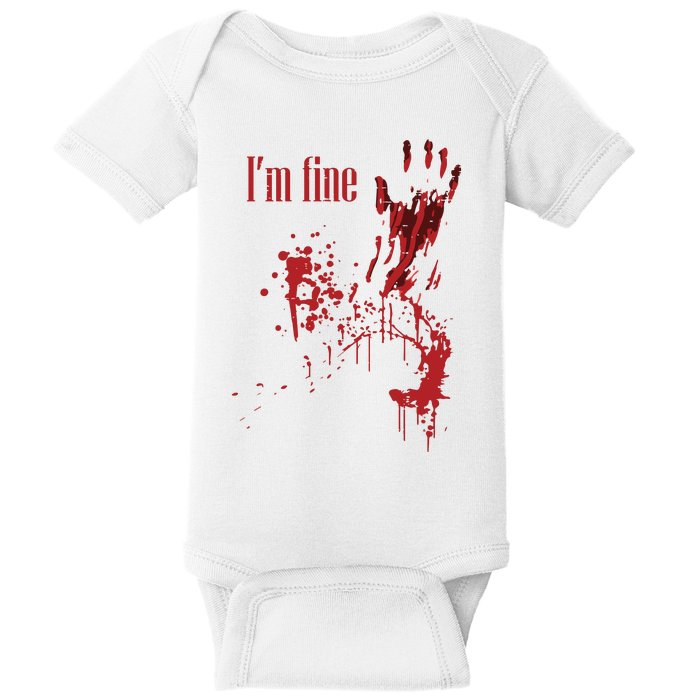 I'm Fine Bloody Halloween Baby Bodysuit