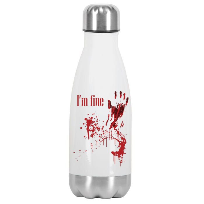 I'm Fine Bloody Halloween Stainless Steel Insulated Water Bottle