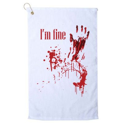 I'm Fine Bloody Halloween Golf Towel