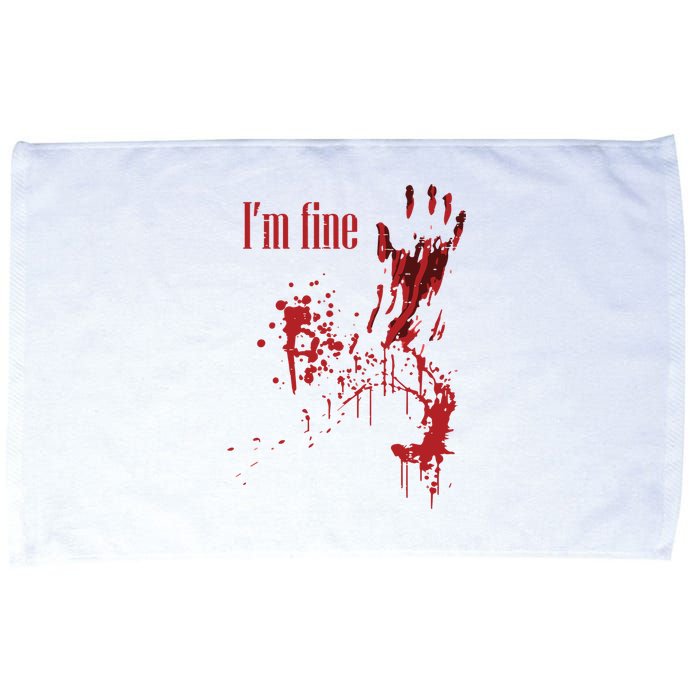 I'm Fine Bloody Halloween Microfiber Hand Towel