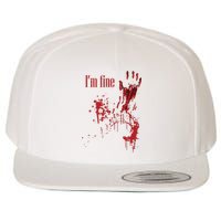 I'm Fine Bloody Halloween Wool Snapback Cap