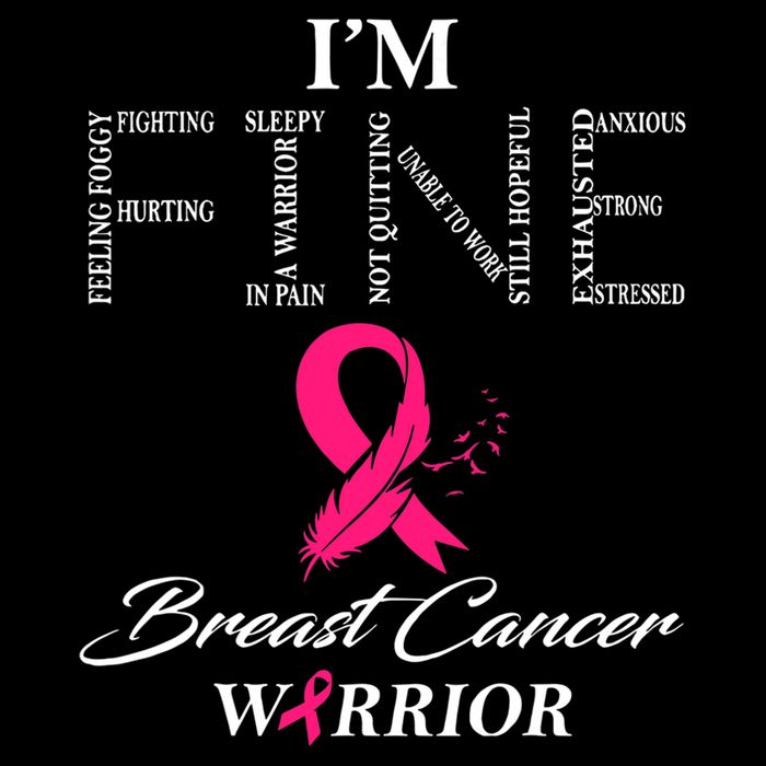 I'm Fine Breast Cancer Warrior Breast Cancer Awareness Impact Tech Backpack