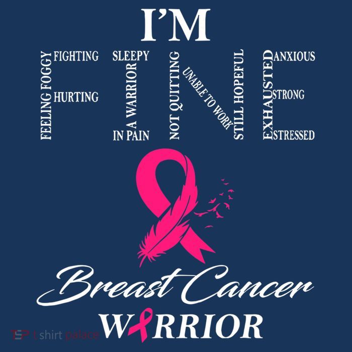 I'm Fine Breast Cancer Warrior Breast Cancer Awareness T-Shirt