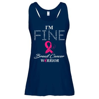 I'm Fine Breast Cancer Warrior Breast Cancer Awareness Ladies Essential Flowy Tank