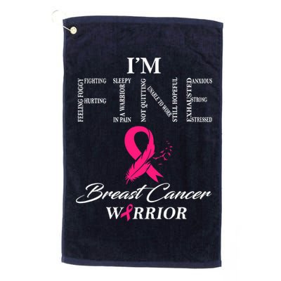 I'm Fine Breast Cancer Warrior Breast Cancer Awareness Golf Towel