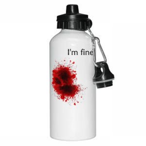 Im Fine Bloody Wound Halloween Gross Costume Aluminum Water Bottle