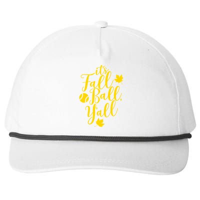 Its Fall Ball Yall Funny Fall Baseball Fall Ball Gift Snapback Five-Panel Rope Hat