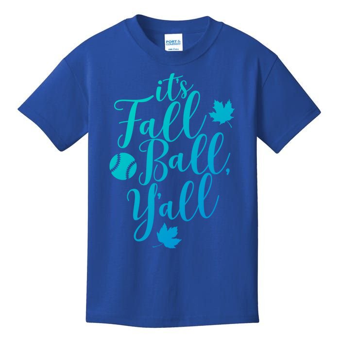 Its Fall Ball Yall Funny Fall Baseball Fall Ball Gift Kids T-Shirt