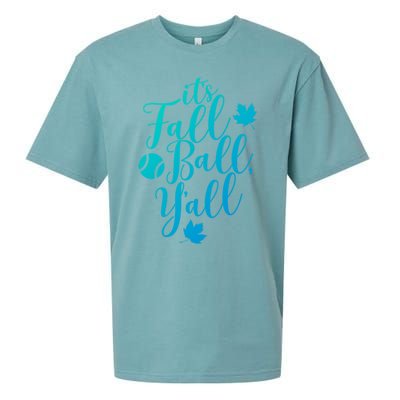 Its Fall Ball Yall Funny Fall Baseball Fall Ball Gift Sueded Cloud Jersey T-Shirt