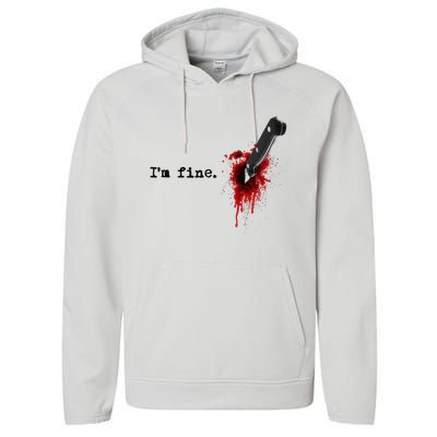 IM Fine Bloody Halloween Performance Fleece Hoodie