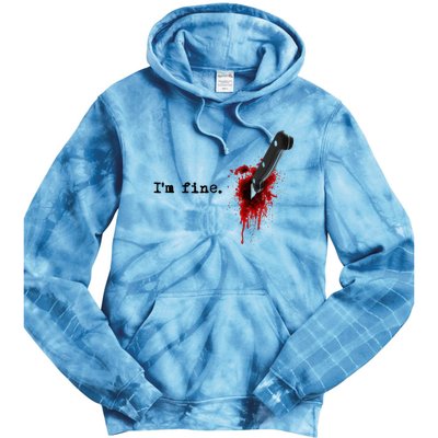 IM Fine Bloody Halloween Tie Dye Hoodie