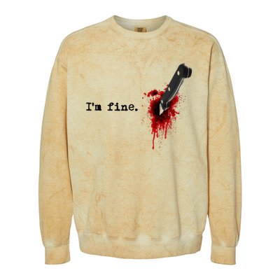 IM Fine Bloody Halloween Colorblast Crewneck Sweatshirt