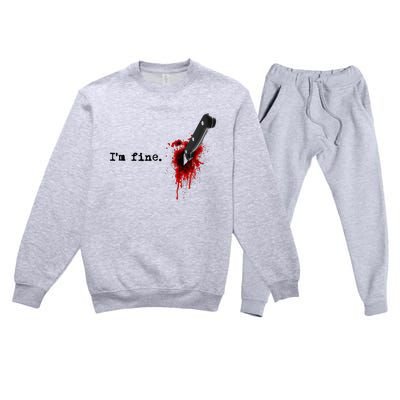 IM Fine Bloody Halloween Premium Crewneck Sweatsuit Set