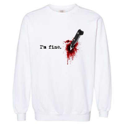 IM Fine Bloody Halloween Garment-Dyed Sweatshirt