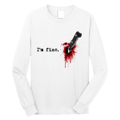 IM Fine Bloody Halloween Long Sleeve Shirt