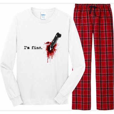 IM Fine Bloody Halloween Long Sleeve Pajama Set