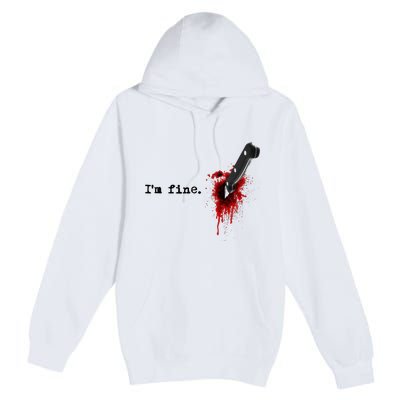 IM Fine Bloody Halloween Premium Pullover Hoodie