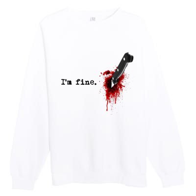 IM Fine Bloody Halloween Premium Crewneck Sweatshirt