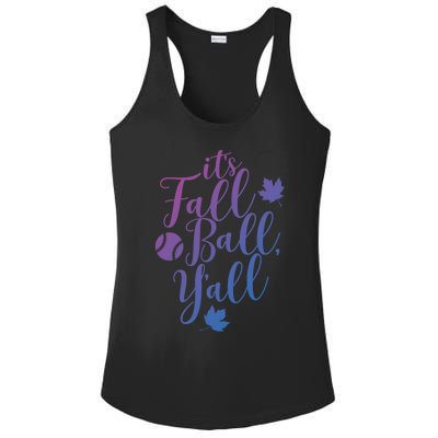 Its Fall Ball Yall Funny Fall Baseball Fall Ball Gift Ladies PosiCharge Competitor Racerback Tank