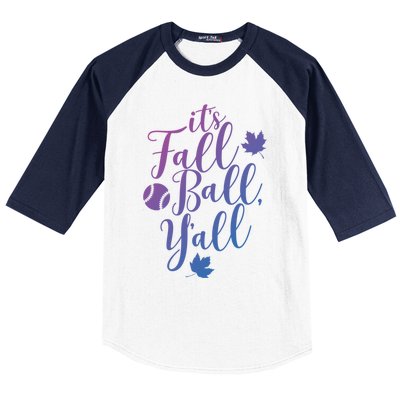 Its Fall Ball Yall Funny Fall Baseball Fall Ball Gift Baseball Sleeve Shirt