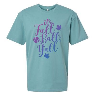 Its Fall Ball Yall Funny Fall Baseball Fall Ball Gift Sueded Cloud Jersey T-Shirt